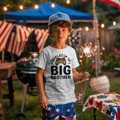Promoted To Big Brother-White Teen Brother Tee