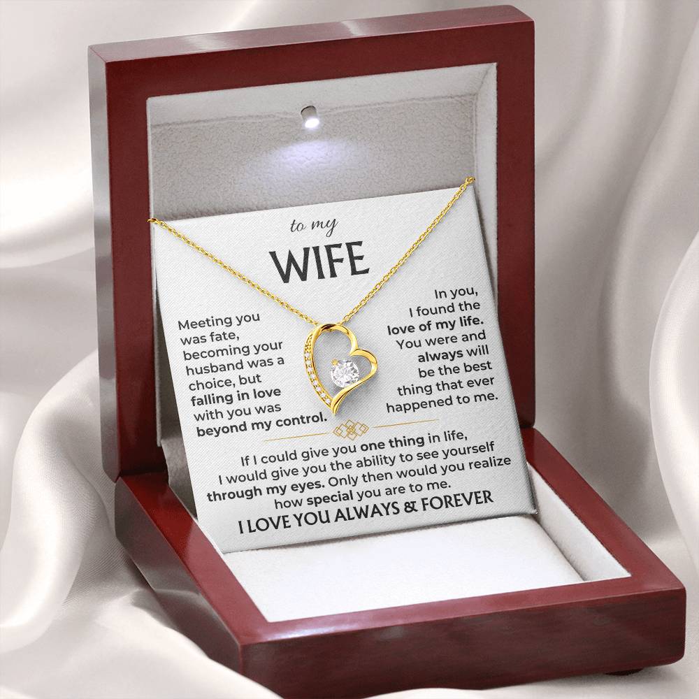 Love Gift for Wife from Husband - Sentimental Jewelry for Valentine’s Day, Anniversary, Birthday & Christmas - Forever Love Necklace