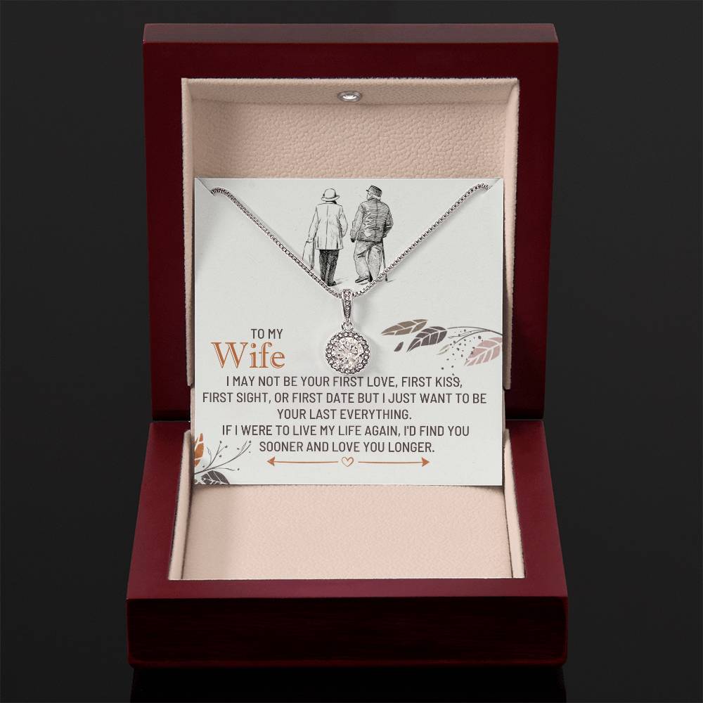 To My Wife Necklace - Sweet Emotional Gift for Wife from Husband on Birthday, Anniversary & Valentine’s Day - Eternal Hope Necklace