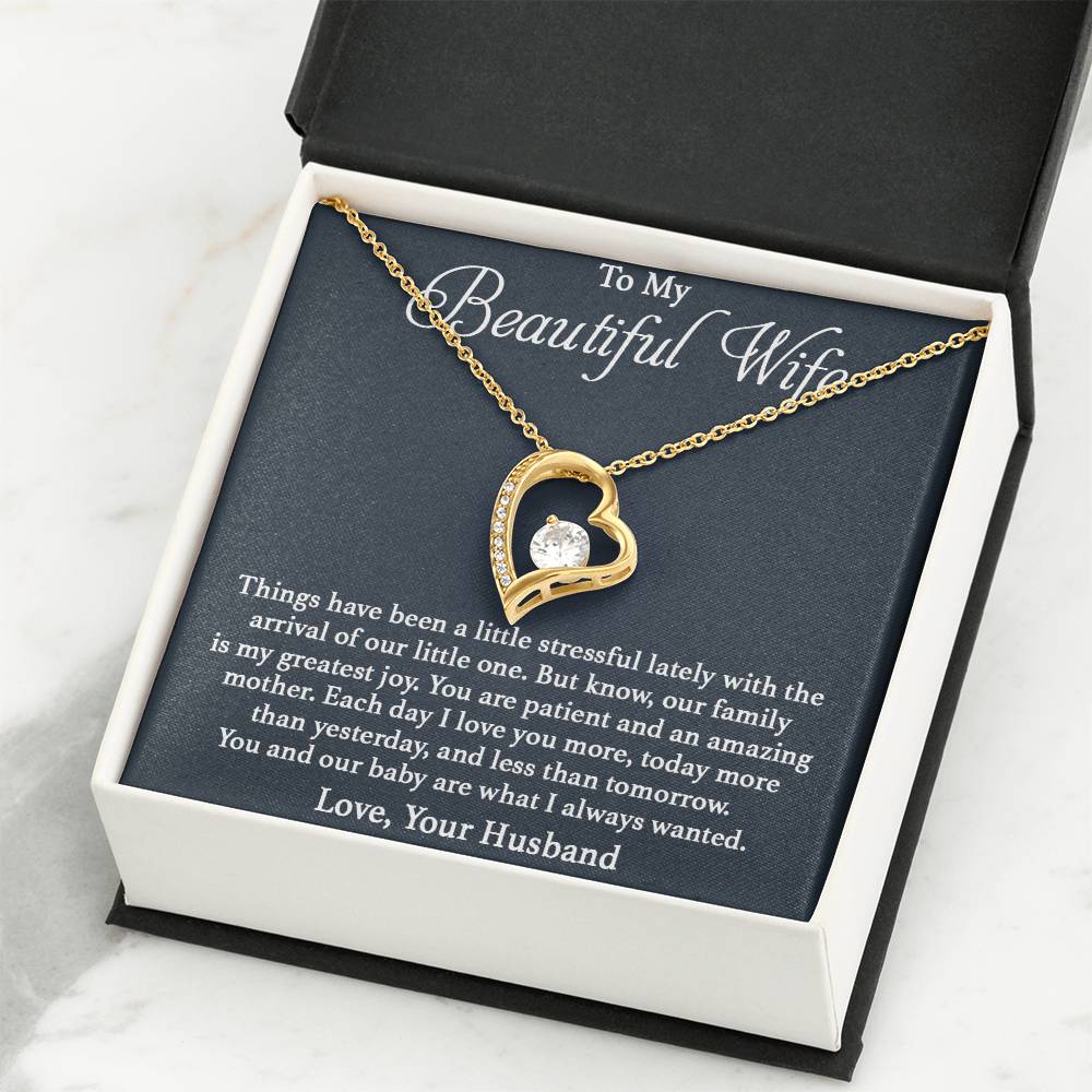 To My Beautiful Wife Necklace - Romantic Gift For Wives - Perfect For Anniversaries, Birthdays Or Special Occasions - Gifts For Her - Forever Love Necklace