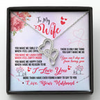 Emotional Wife Gift - Loving Jewelry from Husband for Birthday, Valentine’s Day & Anniversary - Heart-to-heart Pendant Necklace