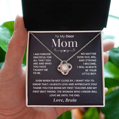 Mother and Son Gift Necklace, Symbol of Love, Care & Togetherness, Gift for Mother, To My Dear Mom