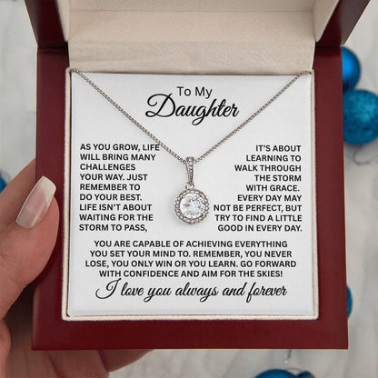 To My Daughter Necklace - I love you always and forever - Eternal Hope Necklace