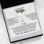 To My Wife Necklace - Sentimental Jewelry Gift from Husband for Birthday, Anniversary & Valentine’s Day - Anchor Pendant Necklace