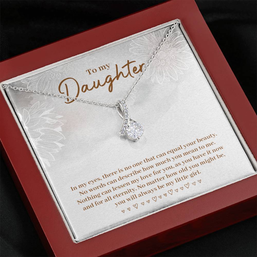 To My Daughter Necklace – Daughter Birthday Graduation Celebration Gift – Alluring Beauty Necklace