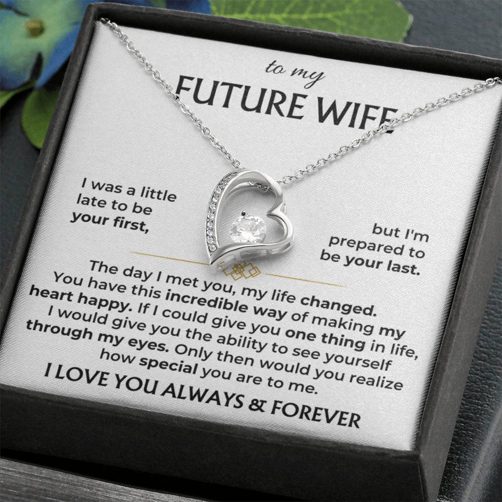 Future Wife Necklace - Romantic Jewelry Gift for Girlfriend for Valentine’s Day, Birthday & Proposal Celebrations - Forever Love Necklace