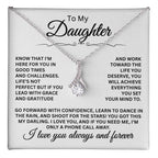 To My Daughter Necklace – Daughter Necklace for Graduation & Birthday Events – Alluring Beauty Necklace