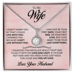 To My Wife Necklace - Sweetest Gift for Wife from Husband for Valentine’s Day, Anniversary & Birthday Joy - Eternal Hope Necklace