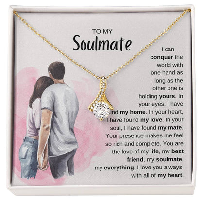 To My Soulmate Necklace - Perfect Gift for Romantic Celebrations & Appreciation Days - Alluring Beauty Necklace