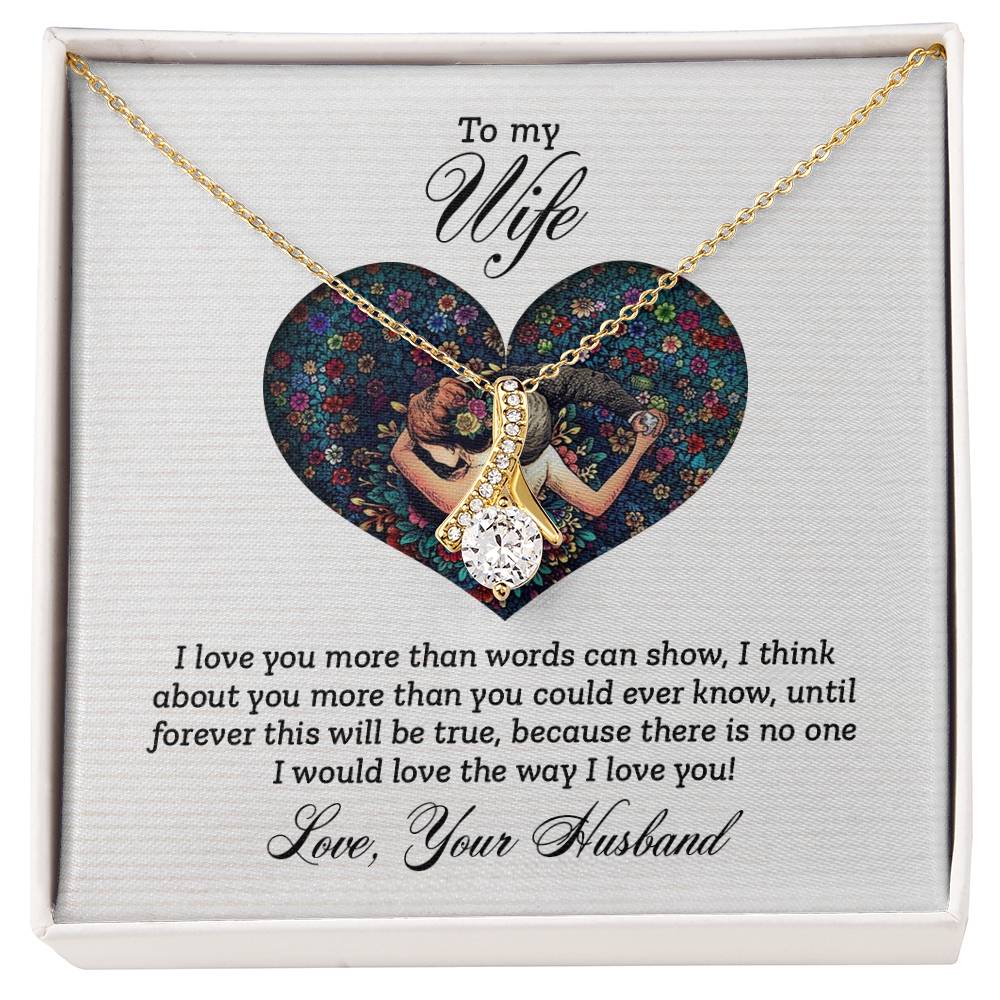 Meaningful Gift for Wife - Heartfelt Jewelry from Husband for Birthday, Anniversary, Valentine’s Day, Christmas - Alluring Beauty Necklace