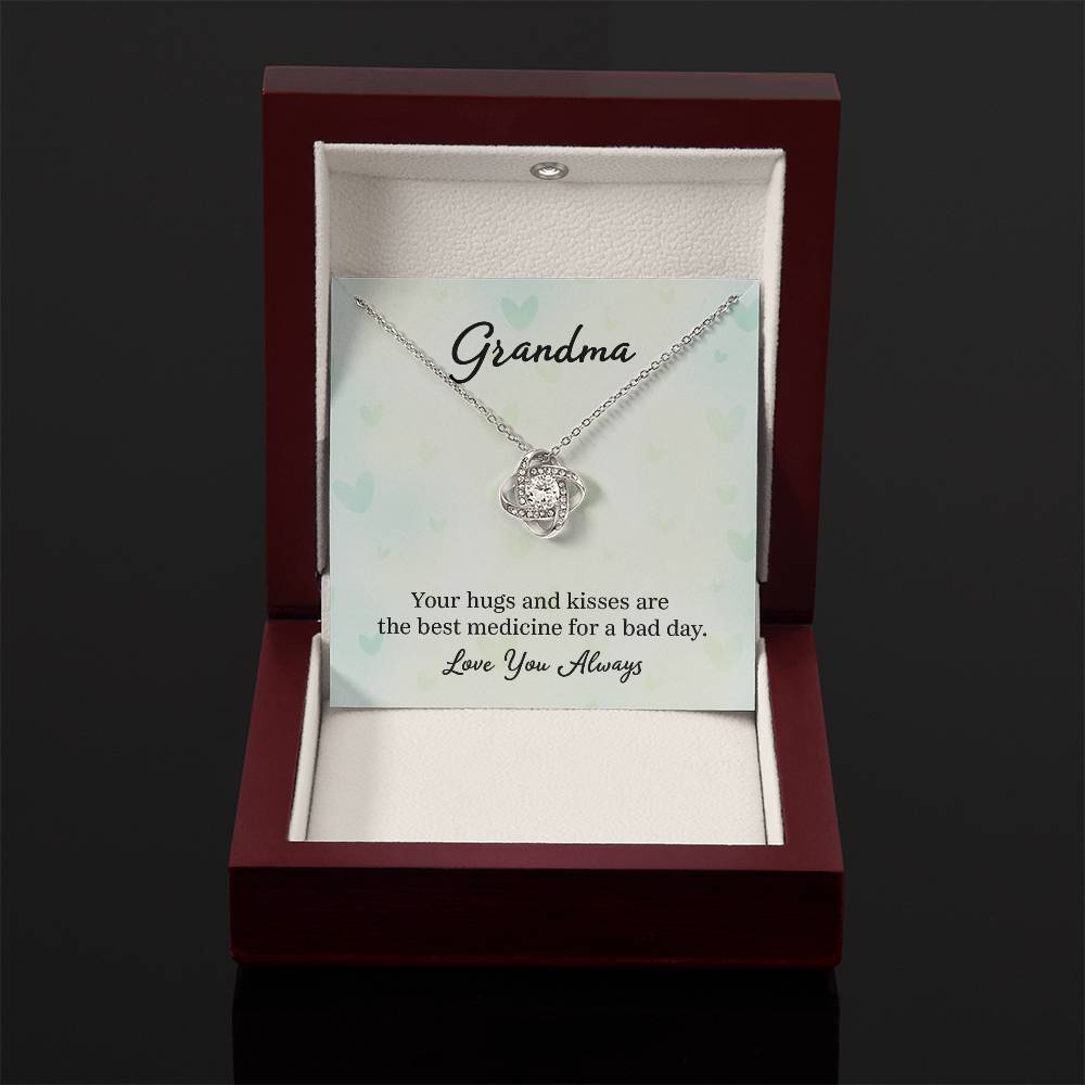 Gift for Grandma - Your Hugs and Kisses - Love Knot Necklace