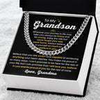 Cuban Link Chain Necklace, Gift for Grandson from Grandma, Stylish Jewelry for Birthday, Graduation & Special Occasions