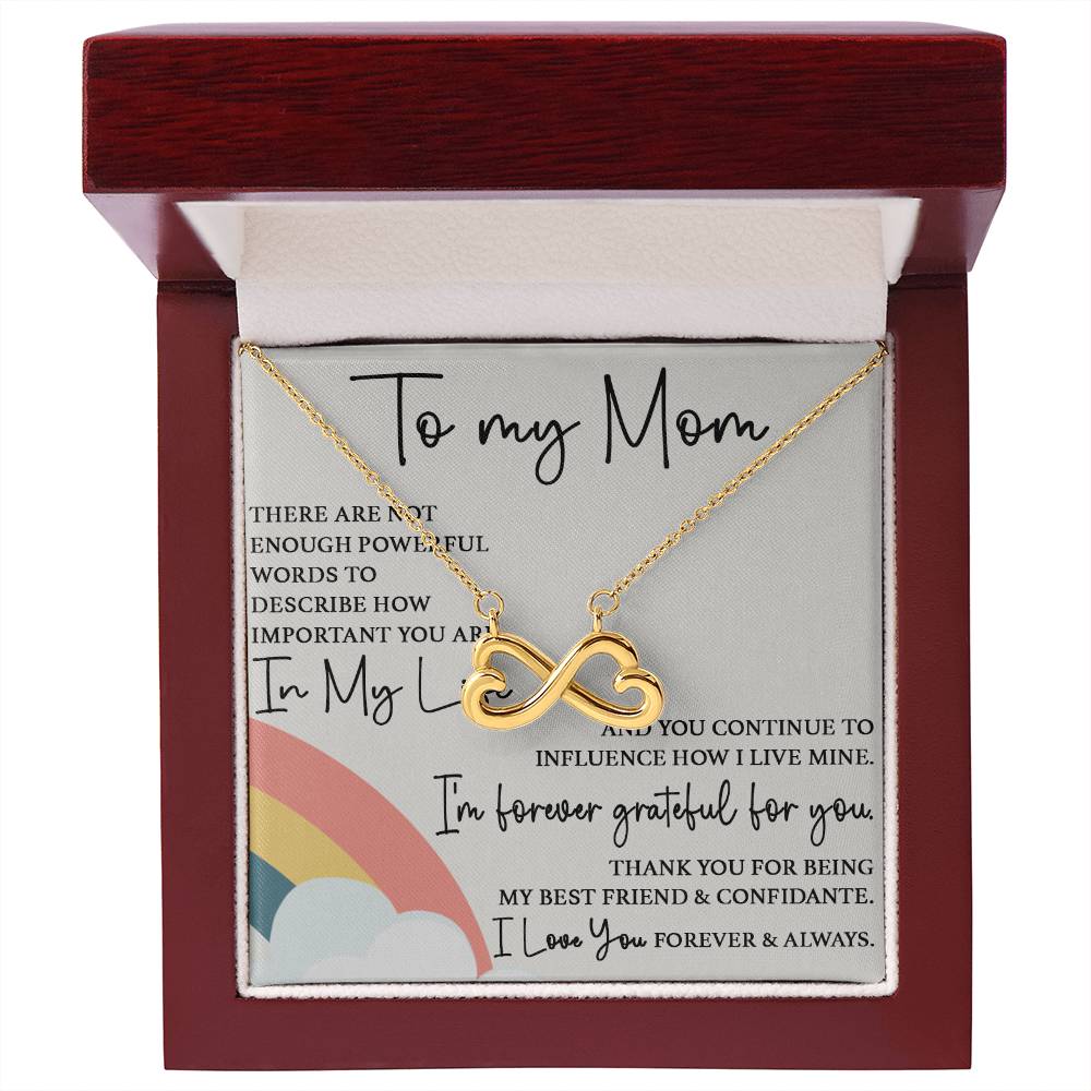 To My Mom - I'm Forever Grateful For You - Endless Love Necklace - Sentimental Gift for Mom