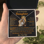 To My Daughter Necklace - Sentimental Birthday Gift from Dad, Meaningful Jewelry for Milestones & Holidays - Forever Love Necklace
