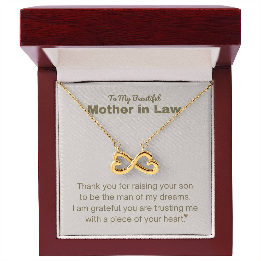 Mother In Law Gift - Thank you for raising the man of my dreams - Endless Love Necklace