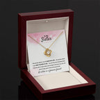 To My Sister - Gift for Sister - A sister is a forever friend - Love Knot Necklace