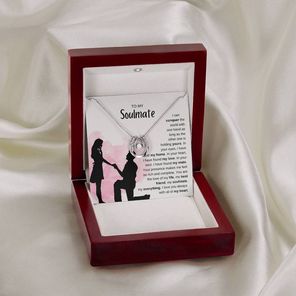 To My Soulmate Necklace - Soulmate Jewelry for Valentine’s Day & Gifts for Her - Lucky In Love Necklace