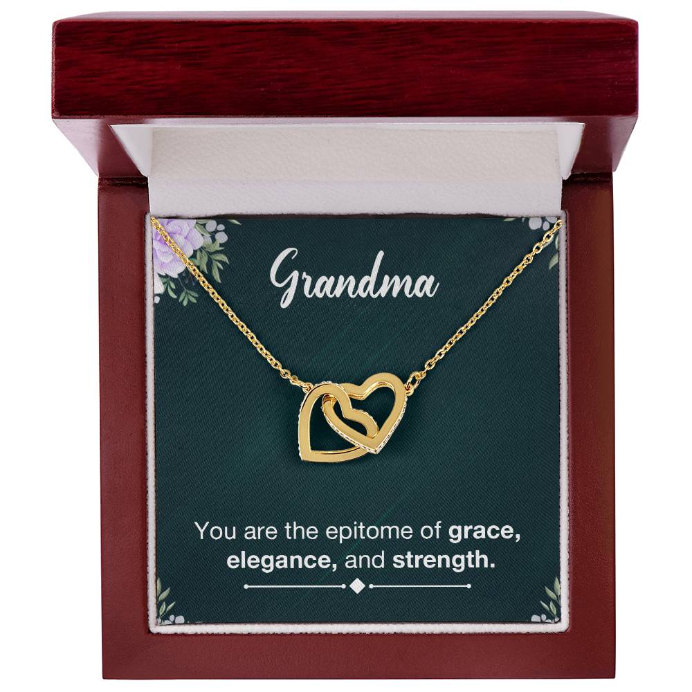 Grandma Necklace from Grandkids - Interlocking Hearts Necklace