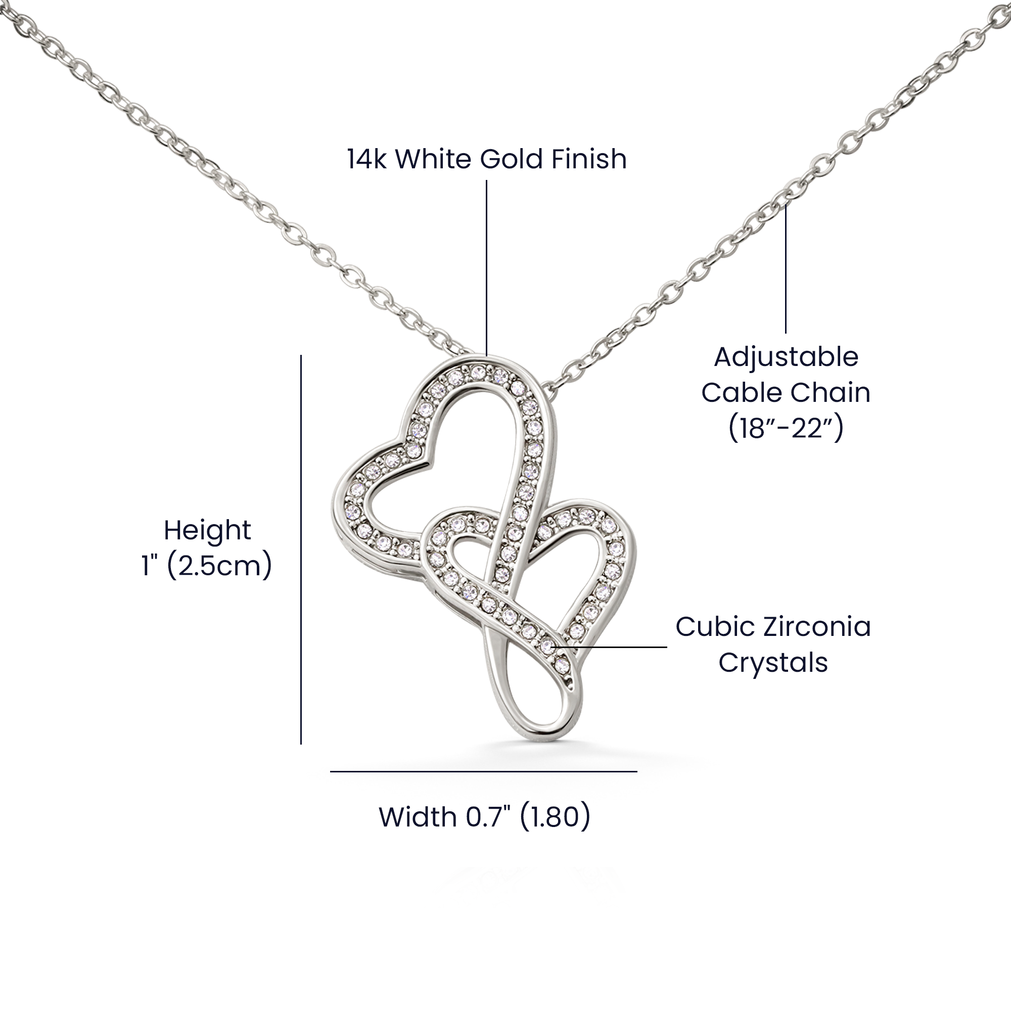 Emotional Wife Gift - Loving Jewelry from Husband for Birthday, Valentine’s Day & Anniversary - Heart-to-heart Pendant Necklace