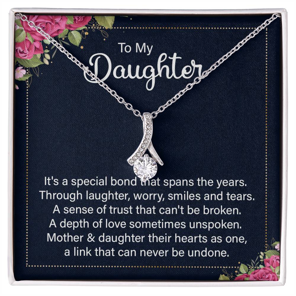 To My Daughter Necklace – Daughter Necklace for Graduation & Birthday Events – Alluring Beauty Necklace