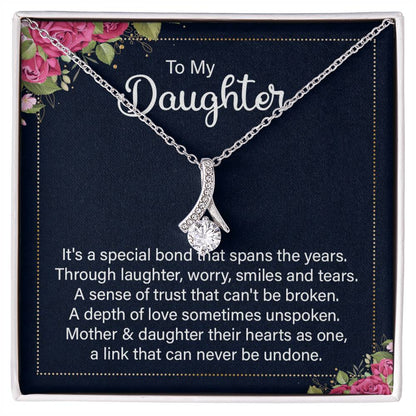 To My Daughter Necklace – Daughter Necklace for Graduation & Birthday Events – Alluring Beauty Necklace