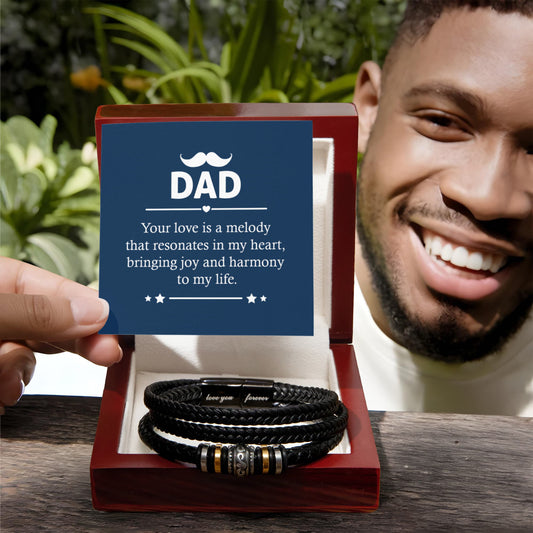 Present for Dad - Your love is a melody - Love You Forever Bracelet