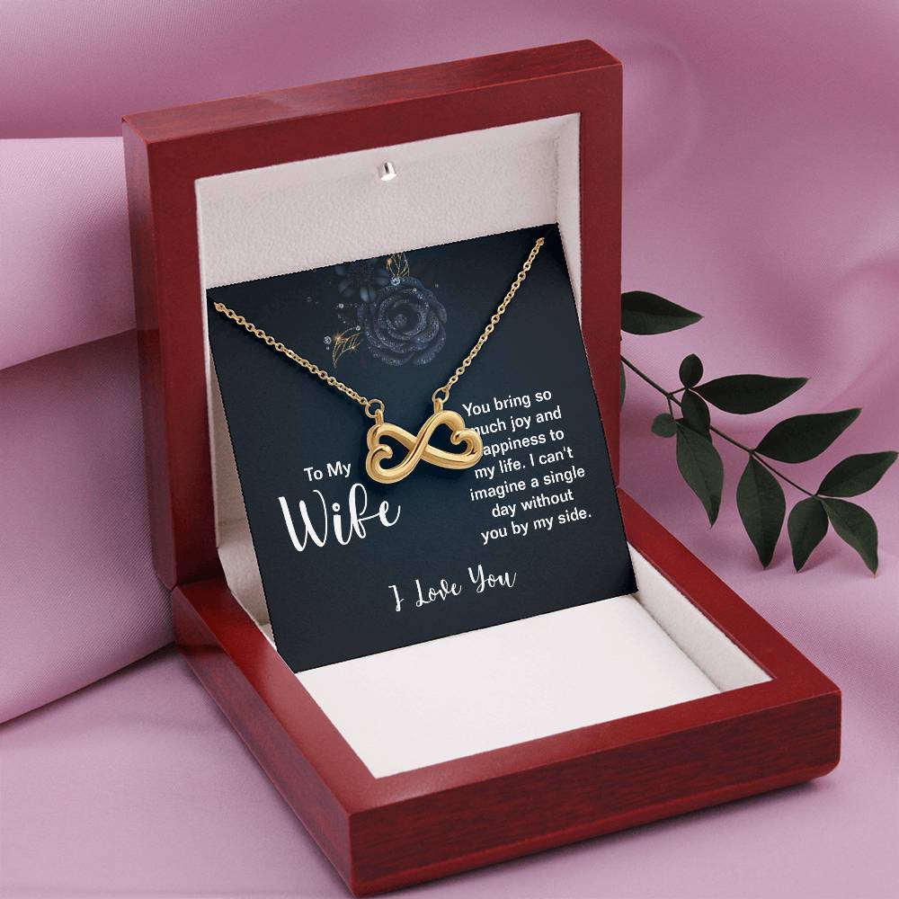 To My Wife Necklace - Emotional Jewelry for Wife from Husband to Celebrate Love on Valentine’s Day & Beyond - Endless Love Necklace