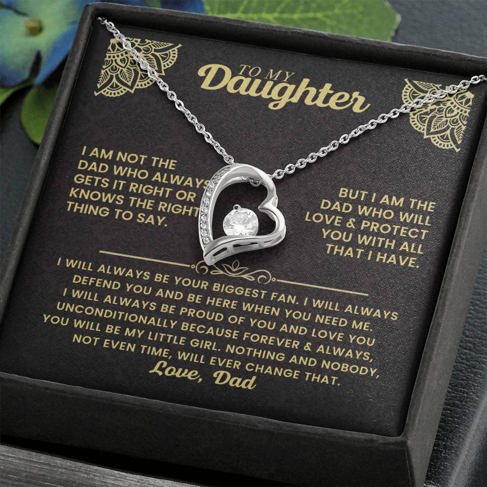 To My Daughter Necklace - I will always be your biggest fan - Gift for Daughter from Dad - Forever Love Necklace
