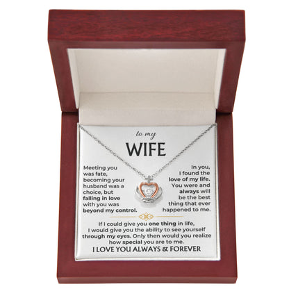 Love Gift for Wife from Husband - Sentimental Jewelry for Valentine’s Day, Anniversary, Birthday & Christmas - Crown Pendant Necklace