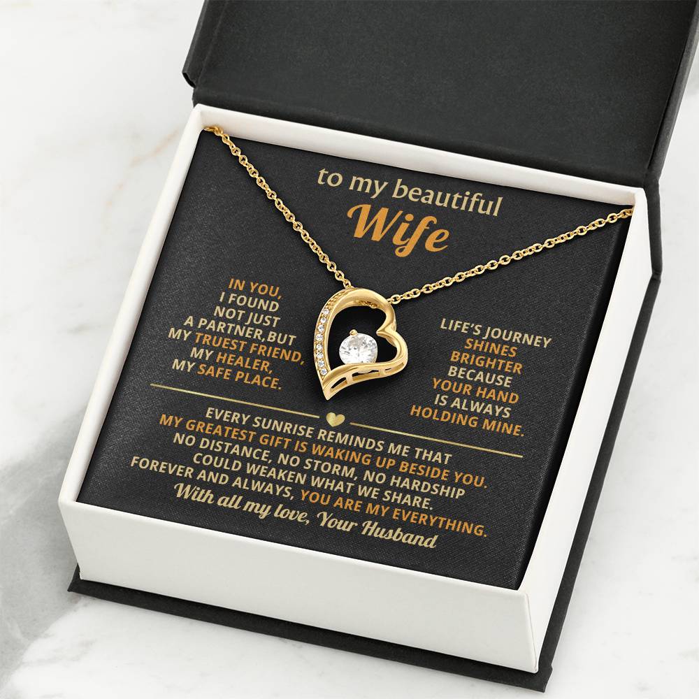 Thoughtful Gift for Wife - Emotional Jewelry from Husband for Anniversary, Birthday, Valentine’s Day & Holidays - Forever Love Necklace