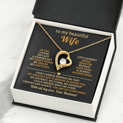 Thoughtful Gift for Wife - Emotional Jewelry from Husband for Anniversary, Birthday, Valentine’s Day & Holidays - Forever Love Necklace