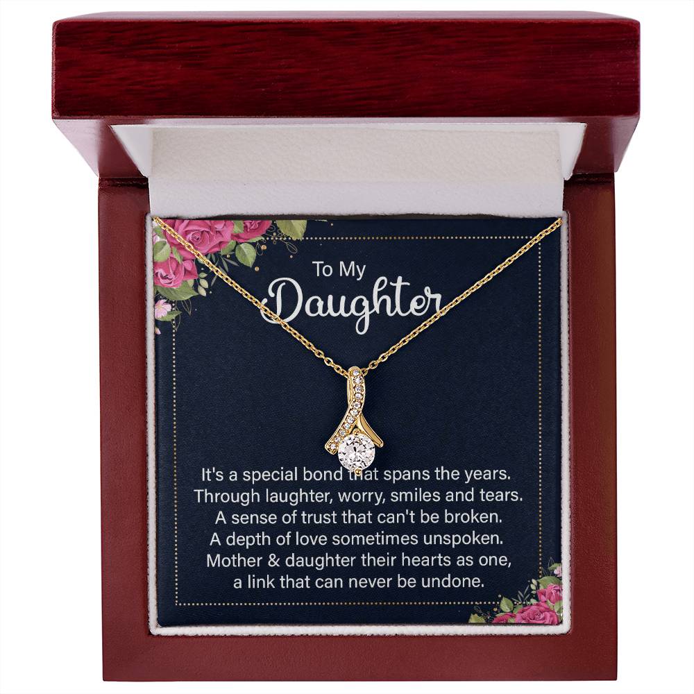 To My Daughter Necklace – Daughter Necklace for Graduation & Birthday Events – Alluring Beauty Necklace