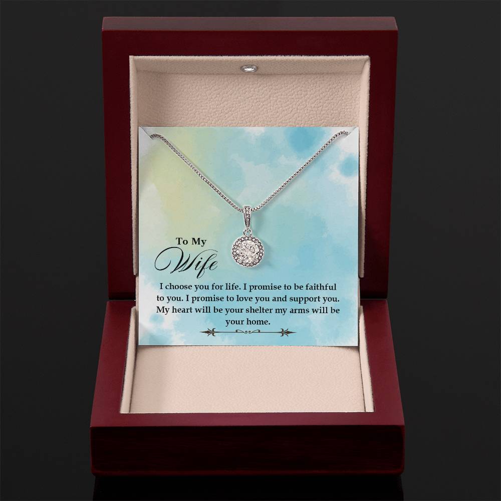 To My Wife Necklace - Special Romantic Jewelry Gift from Husband for Valentine’s Day, Birthday & More - Eternal Hope Necklace