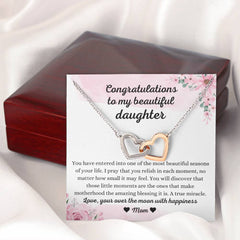 Pregnancy Gift For Daughter, Sentimental Necklace Jewelry, Loving Present From Parents, Encouraging Keepsake For Mom-To-Be