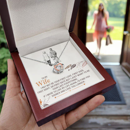 To My Wife Necklace - Forever Love Jewelry Gift from Husband for Birthday, Anniversary & Valentine’s Day - Crown Pendant Necklace