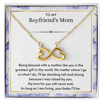 Gift for Boyfriend's Mom - Being blessed with a mother like you is the greatest gift in the world - Endless Love Necklace