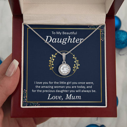 To My Daughter Necklace – Daughter Necklace for Graduation Birthday Occasions from Mum – Eternal Hope Necklace