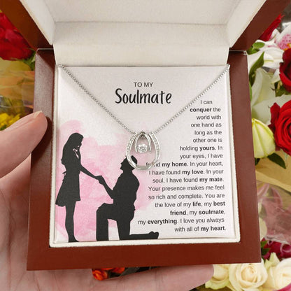 To My Soulmate Necklace - Soulmate Jewelry for Valentine’s Day & Gifts for Her - Lucky In Love Necklace