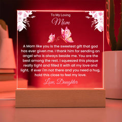 Personalized Acrylic Gift For Mom, Custom Keepsake, Loving Mother’s Day Surprise, To My Loving Mom