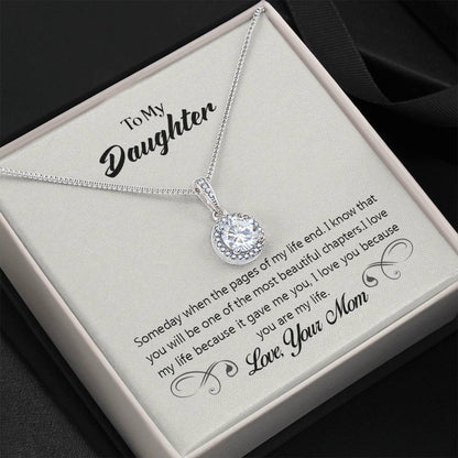 To My Daughter Necklace – Daughter Celebration Jewelry: Graduation, Birthday – Eternal Hope Necklace