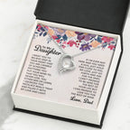 To My Daughter Necklace – Dad to Daughter Birthday Jewelry – Forever Love Necklace