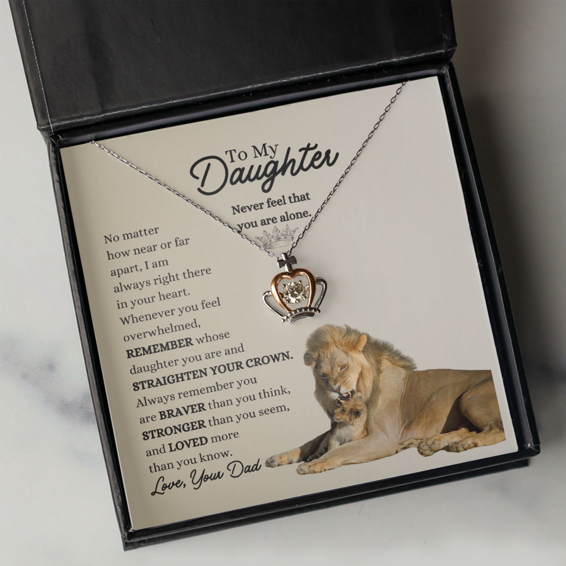 To My Daughter Gift from Dad necklace