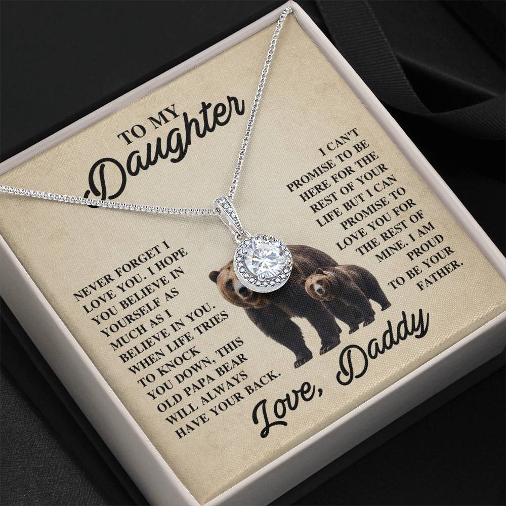 To My Daughter Necklace - Holiday Gift for Daughter from Daddy - Eternal Hope Necklace
