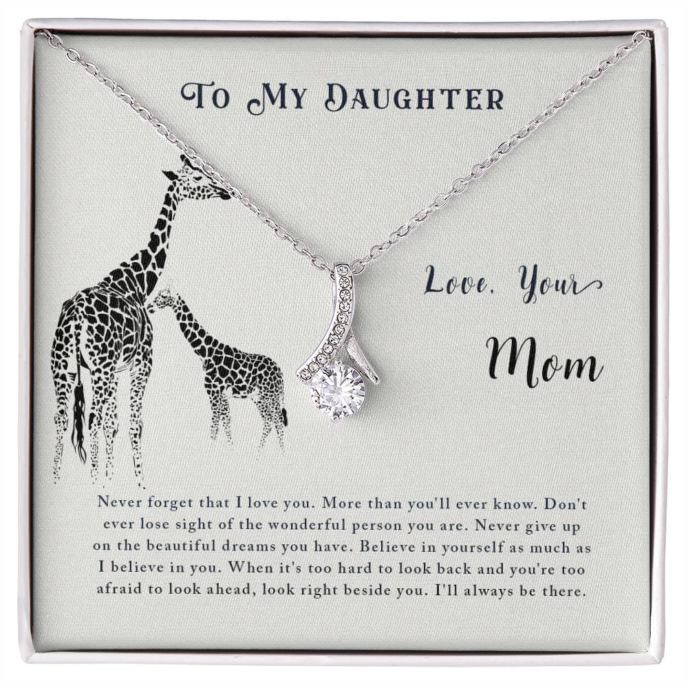 To My Daughter Necklace – Mom’s Choice for Daughter Birthday Graduation – Alluring Beauty Necklace