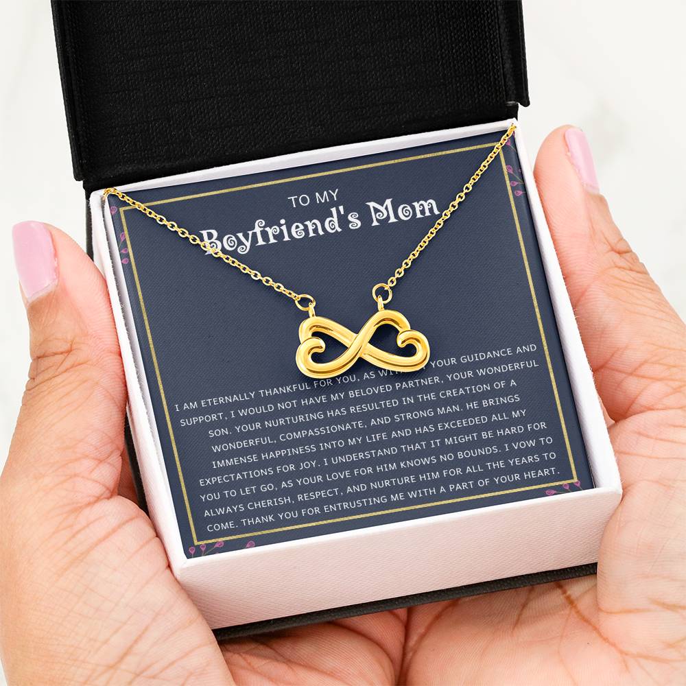 To My Boyfriend's Mom Gift - Your Wonderful Son - Endless Love Necklace
