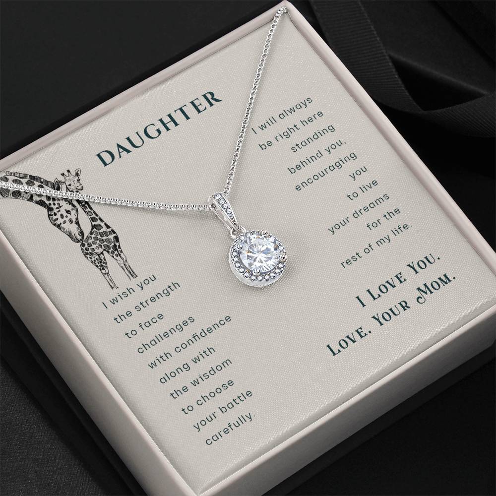To My Daughter Necklace – Birthday, Graduation Keepsake for Daughter from Mom – Eternal Hope Necklace