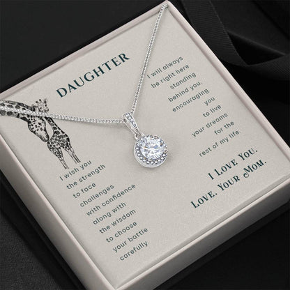 To My Daughter Necklace – Birthday, Graduation Keepsake for Daughter from Mom – Eternal Hope Necklace