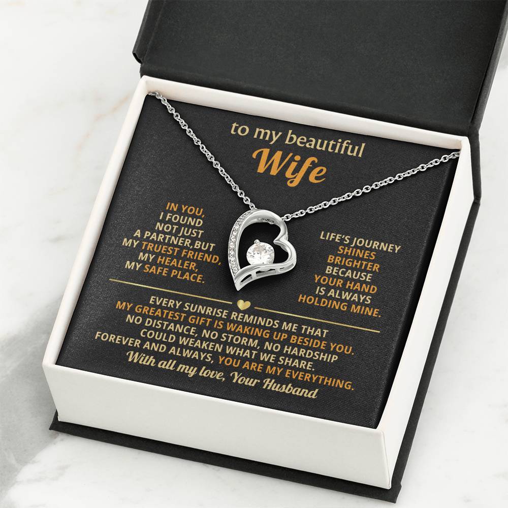 Thoughtful Gift for Wife - Emotional Jewelry from Husband for Anniversary, Birthday, Valentine’s Day & Holidays - Forever Love Necklace