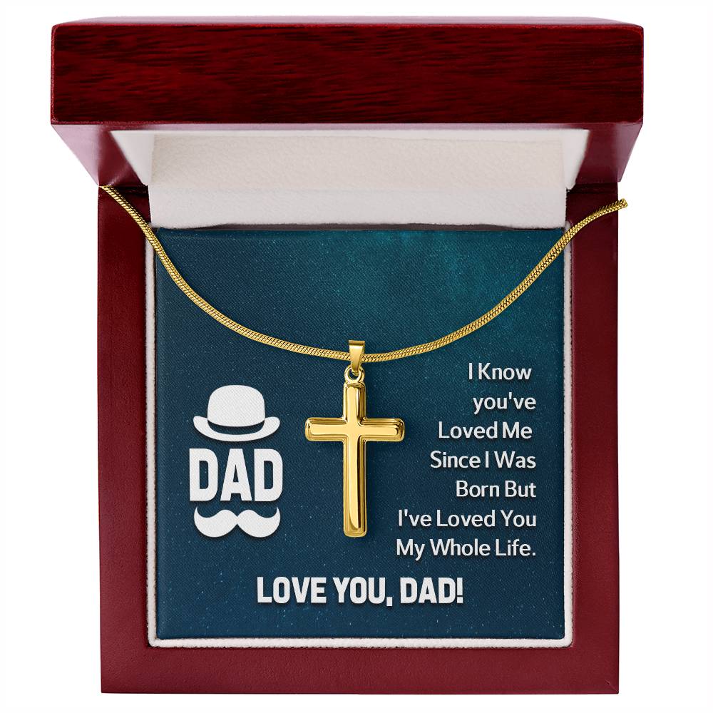 Dad - I know - Artisan Cross Necklace Gift for Dad