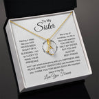 To My Sister - I am so lucky to have your presence - Gift for Sister - Alluring Beauty Necklace